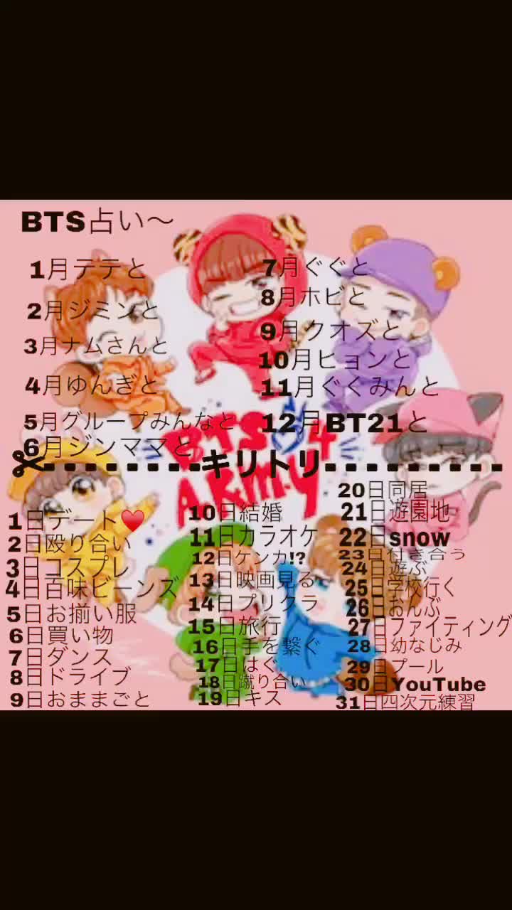 Bts占い Tiktok Hashtag