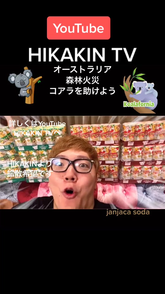 Tvhikakin Youtube オーストラリア森林火災 コアラ動物保護助け コアラのマーチ購入しよう Janjaca Miki Soda Tiktok Video